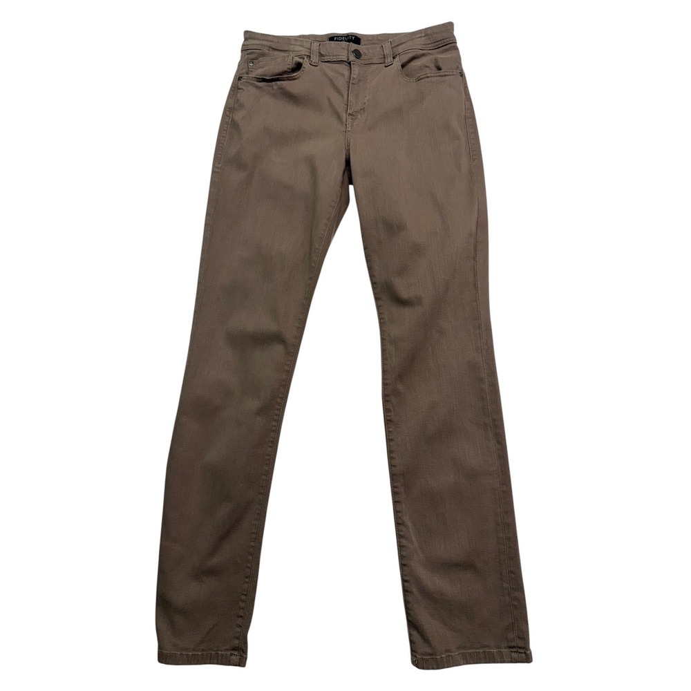 Fidelity Denim 33x34 Performance Stretch Twill Pants Brown 5 Pocket Jimmy Slim